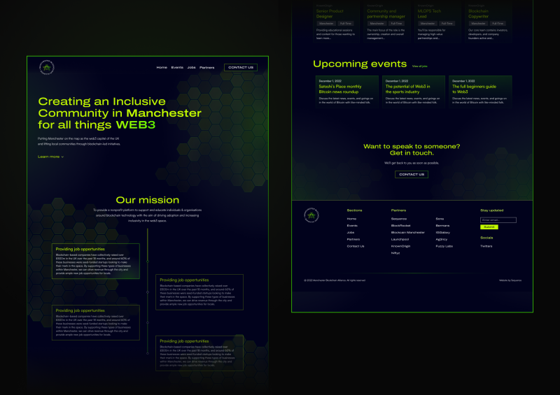 A website I built in Webflow for the Manchester Blockchain Alliance A website I built in Webflow for the Manchester Blockchain Alliance