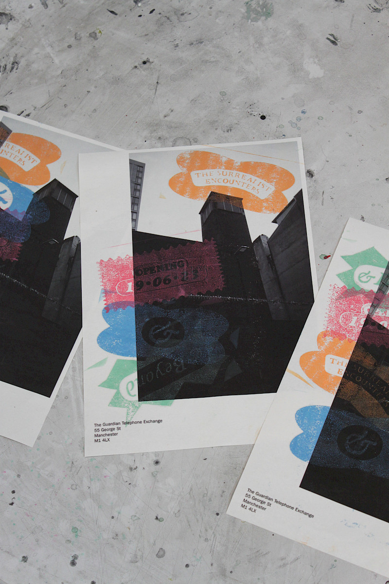A4 newsprint posters and laser cut stamps. '&Beyond' A museum identity project A4 newsprint posters and laser cut stamps. '&Beyond' A museum identity project