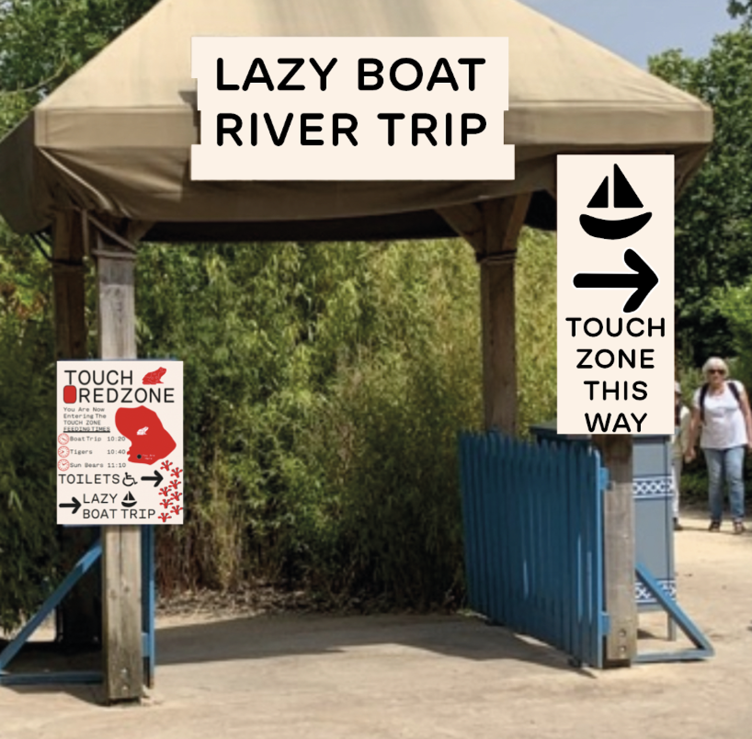 Lazy River Boat signage for Chester Zoo Lazy River Boat signage for Chester Zoo