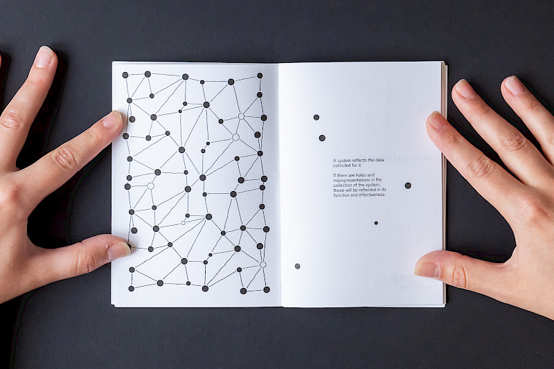 ‘Afterthought’ is a book which aims is to highlight the problems surrounding data biases and algorithms. The gender data gap refers to the lack of adequate and accurate data on women. This effects their experiences, needs and contributions to society in a variety of fields such as healthcare, education, economics, and politics. The root cause of this is bad data collection. ‘Afterthought’ points out the nonsensical and sometimes dangerous ways that women are affected in their daily lives. The publication uses statistics detailed in the book ‘Invisible Women’ by Caroline Criado-Perez that outline these failures in societal systems. ‘Afterthought’ is A5 size and Risograph printed. Its small size and minimal shelf presence is used to reflect the feelings of being forgotten and disregarded or – an afterthought. ‘Afterthought’ is a book which aims is to highlight the problems surrounding data biases and algorithms. The gender data gap refers to the lack of adequate and accurate data on women. This effects their experiences, needs and contributions to society in a variety of fields such as healthcare, education, economics, and politics. The root cause of this is bad data collection. ‘Afterthought’ points out the nonsensical and sometimes dangerous ways that women are affected in their daily lives. The publication uses statistics detailed in the book ‘Invisible Women’ by Caroline Criado-Perez that outline these failures in societal systems. ‘Afterthought’ is A5 size and Risograph printed. Its small size and minimal shelf presence is used to reflect the feelings of being forgotten and disregarded or – an afterthought.
