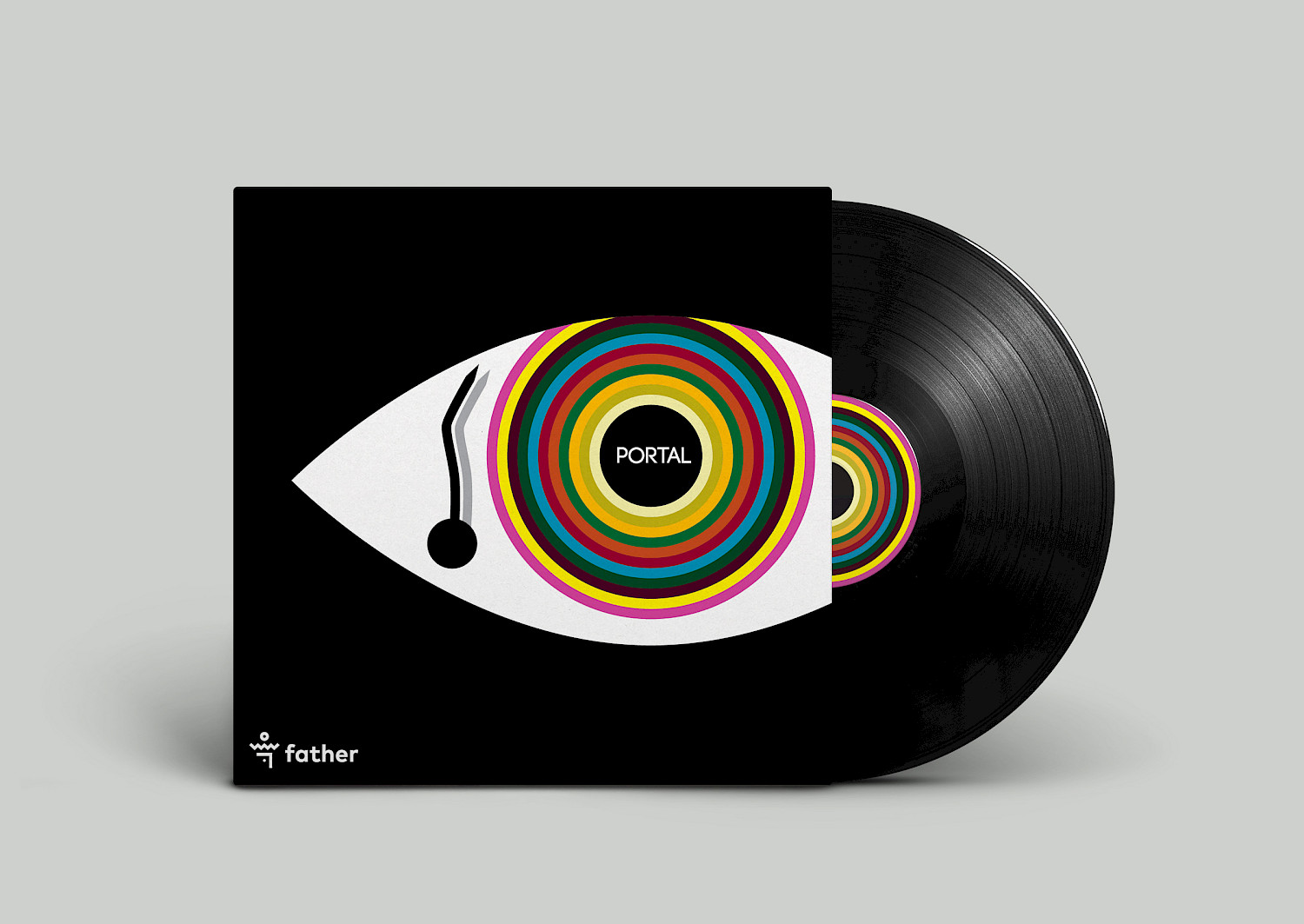 Inspired by synesthesia, where senses intertwine and create a unique perceptual experience, I aimed to capture the convergence of sight and sound within the design. The focal point of the cover is the round shape of an eye, mirroring the iconic form of a vinyl record. This is designed to seamlessly link the senses of seeing and hearing. To enhance the synesthetic experience, I introduced G.F Smith’s new colours arranged in rings within the eye, as if the viewer is peering into a portal of colour that transcends the boundaries of individual senses and serves as a visual rep- resentation of the synesthetic journey. Incorporating a record player needle into the design was a deliberate choice to symbolise the act of both hearing and seeing the music. I imagine as the record spins on a turntable, so does the eye within the design, creating a mesmerising ‘portal’ illusion. Inspired by synesthesia, where senses intertwine and create a unique perceptual experience, I aimed to capture the convergence of sight and sound within the design. The focal point of the cover is the round shape of an eye, mirroring the iconic form of a vinyl record. This is designed to seamlessly link the senses of seeing and hearing. To enhance the synesthetic experience, I introduced G.F Smith’s new colours arranged in rings within the eye, as if the viewer is peering into a portal of colour that transcends the boundaries of individual senses and serves as a visual rep- resentation of the synesthetic journey. Incorporating a record player needle into the design was a deliberate choice to symbolise the act of both hearing and seeing the music. I imagine as the record spins on a turntable, so does the eye within the design, creating a mesmerising ‘portal’ illusion.