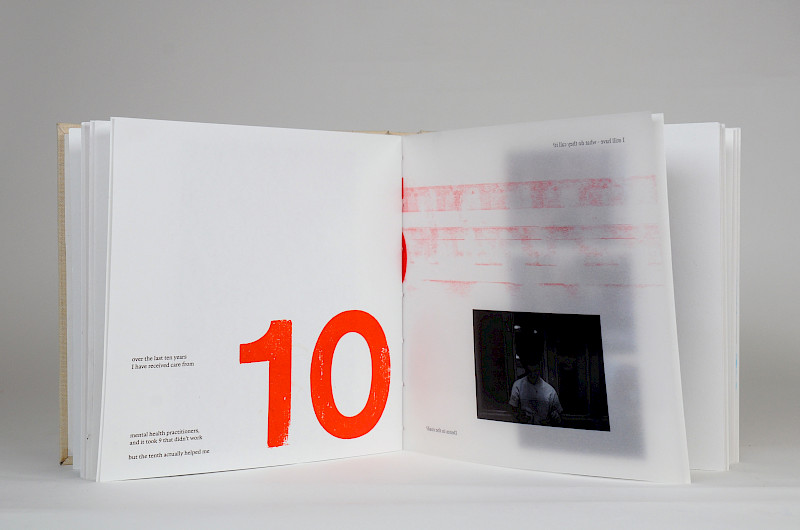 A publication documenting metamorphosis through diagnosis. Double page spread featuring number-press, medium format film photography and bookbinding A publication documenting metamorphosis through diagnosis. Double page spread featuring number-press, medium format film photography and bookbinding