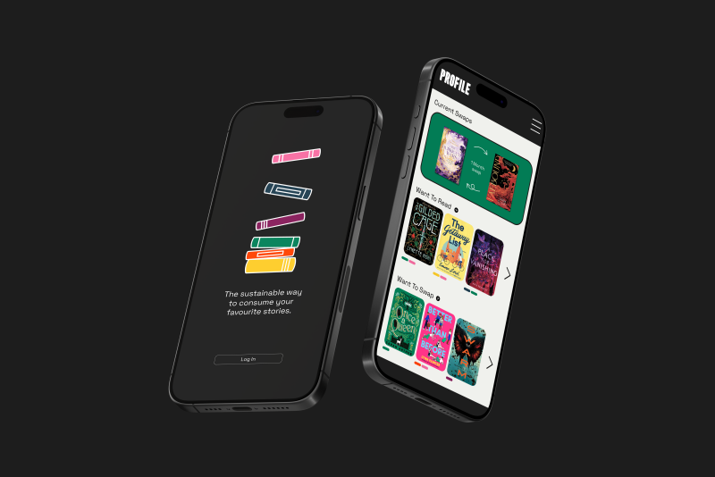 'Second Chapter Books', a book swapping service, aiming to make reading and consuming books more sustainable. 'Second Chapter Books', a book swapping service, aiming to make reading and consuming books more sustainable.