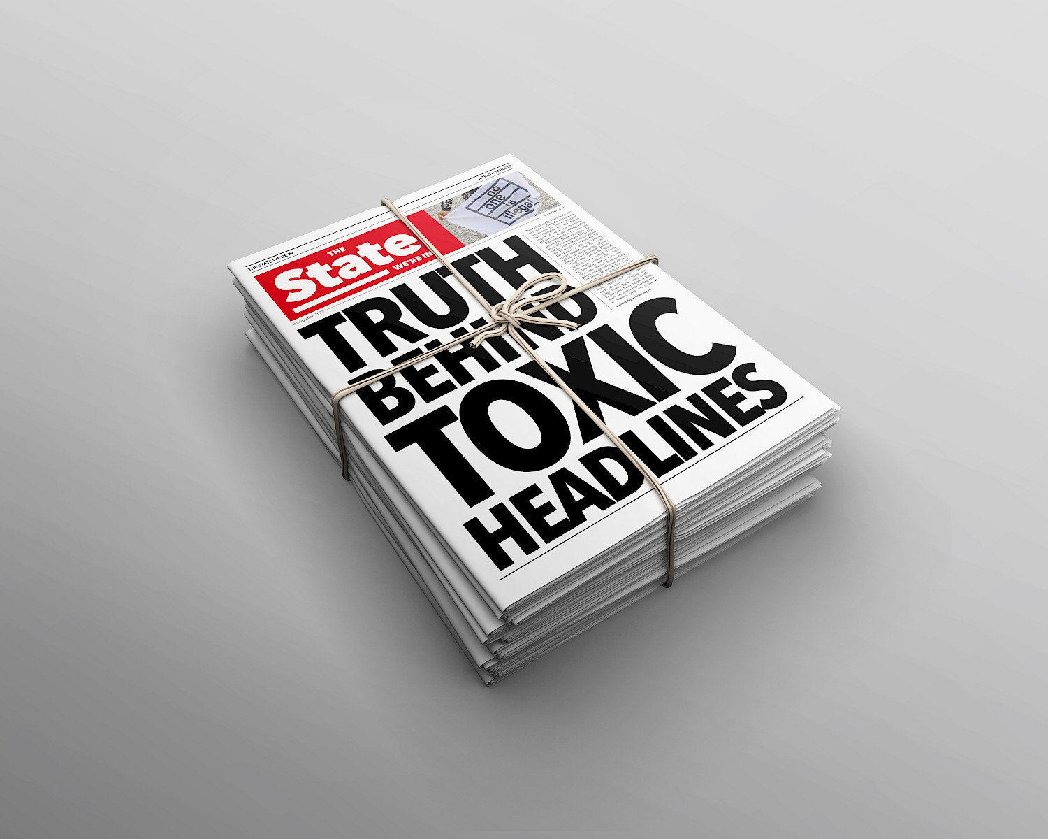 A satirical newspaper criticising the misinformation spread by UK tabloids A satirical newspaper criticising the misinformation spread by UK tabloids