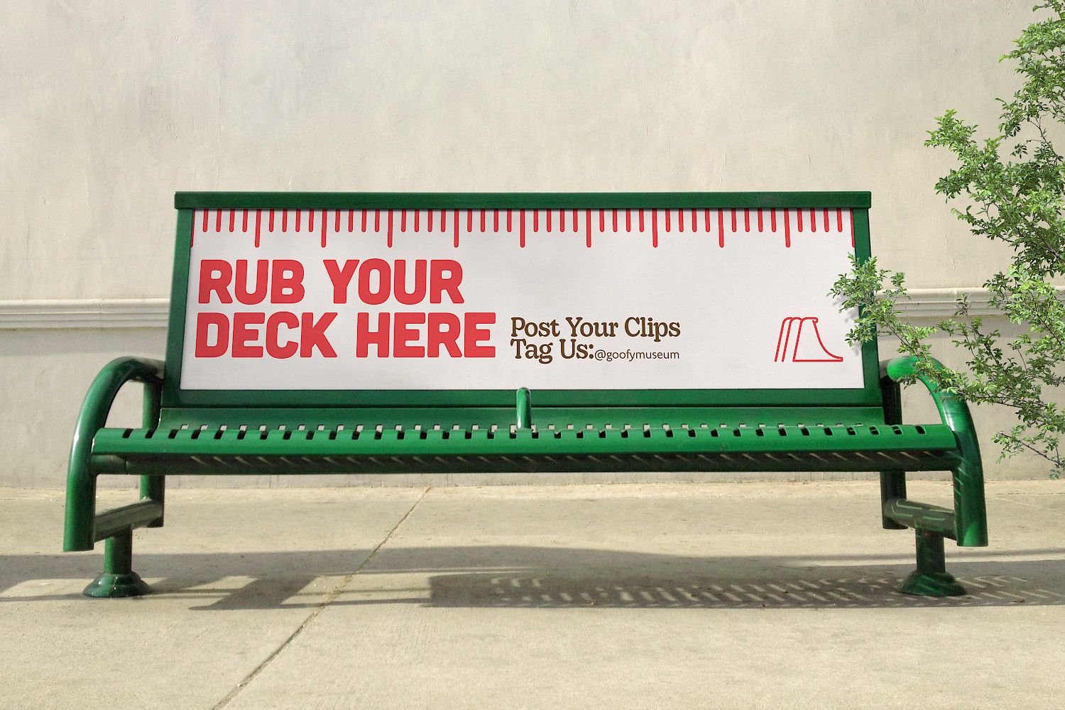 A interactive advert for skaters to perform tricks on and to encourage them to record and post clips for further advertising. A interactive advert for skaters to perform tricks on and to encourage them to record and post clips for further advertising.