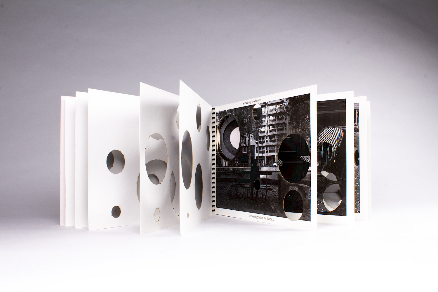 ‘in the sphere of waiting’ is an infographic publication displaying the human absense when in a liminal space/ a state of waiting. The visualised data using laser cut detailing is inspired by the ‘Droog’ typeface’s circular counters and the poem is collated data sentences contributed by participants. ‘in the sphere of waiting’ is an infographic publication displaying the human absense when in a liminal space/ a state of waiting. The visualised data using laser cut detailing is inspired by the ‘Droog’ typeface’s circular counters and the poem is collated data sentences contributed by participants.