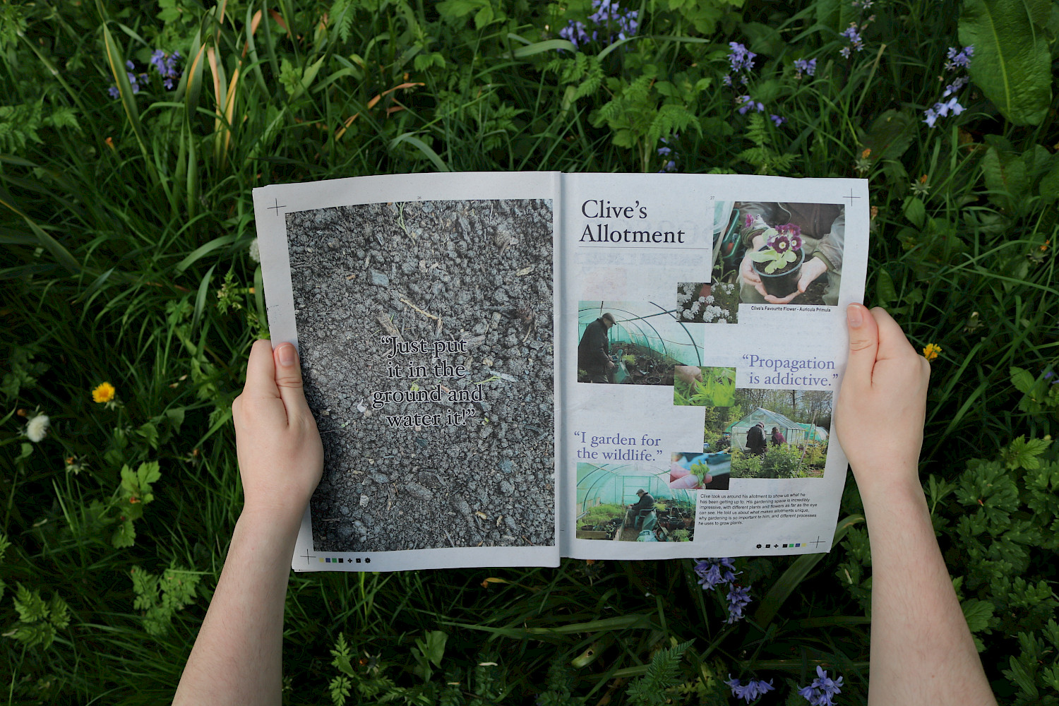 These are the touchpoints for my newspaper, A Common Treasury, which I completed responding to the brief "Form follows Content" in Unit X. It is a gardening newspaper that encourages people to take up this hobby in their own way, regardless of whether it's big or small. I wanted to play with the traditional look of the newspaper to create a playful and approachable tone of voice. These are the touchpoints for my newspaper, A Common Treasury, which I completed responding to the brief "Form follows Content" in Unit X. It is a gardening newspaper that encourages people to take up this hobby in their own way, regardless of whether it's big or small. I wanted to play with the traditional look of the newspaper to create a playful and approachable tone of voice.