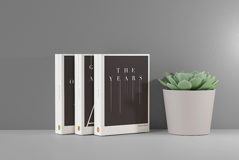 Penguin book series, the design is centered around typography used in a clear and elegant way. The theme is running through all elements of the book, the lines are representative of the concept of time. Penguin book series, the design is centered around typography used in a clear and elegant way. The theme is running through all elements of the book, the lines are representative of the concept of time.