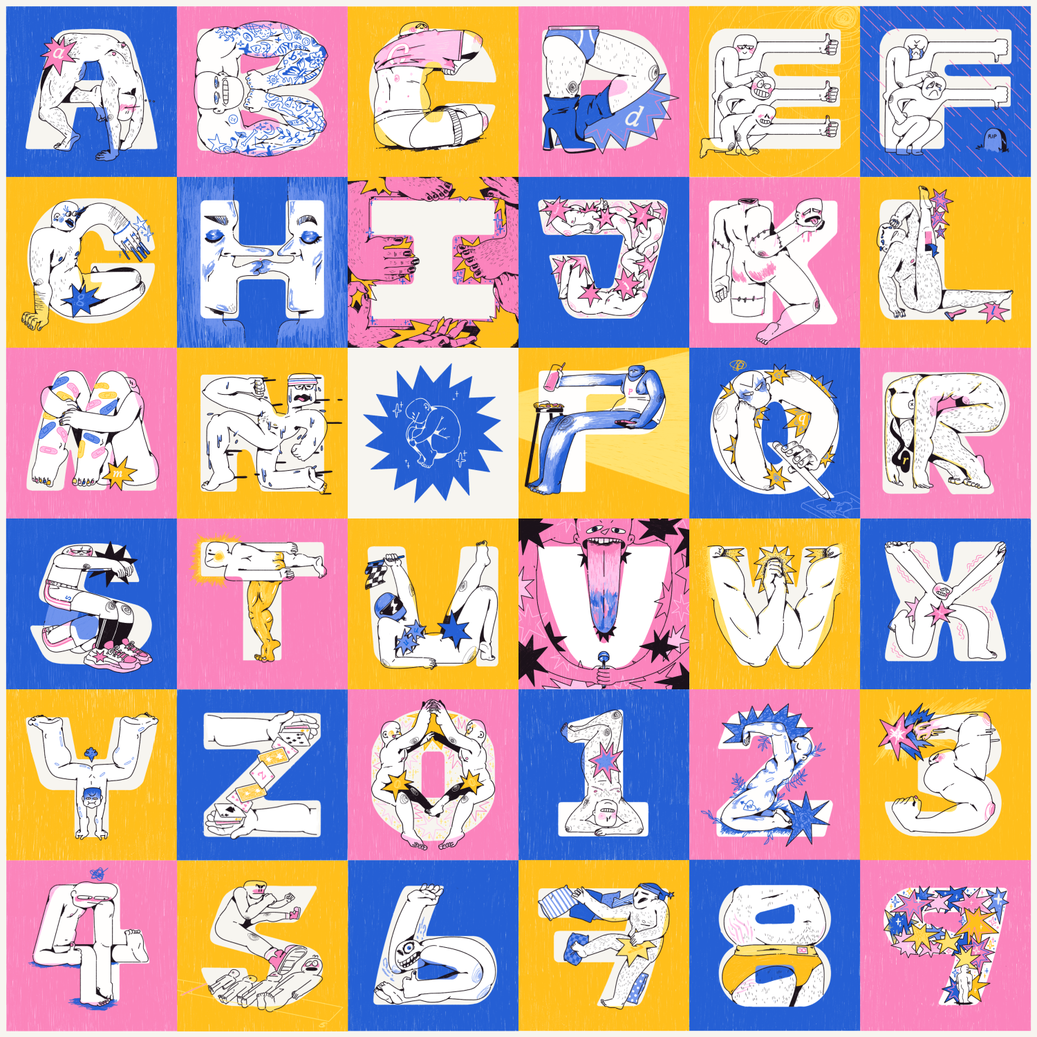 My personal response to the 36 Days of Type project, set by Treintayseis Studio. My concept was inspired by a common activity graphic design education will do, where u make a letterform with your body and photograph it. I then decided to emphasise the characters to create funny stories in each piece of type. This project was successful on social media and really helped me develop a personal style in design. My personal response to the 36 Days of Type project, set by Treintayseis Studio. My concept was inspired by a common activity graphic design education will do, where u make a letterform with your body and photograph it. I then decided to emphasise the characters to create funny stories in each piece of type. This project was successful on social media and really helped me develop a personal style in design.