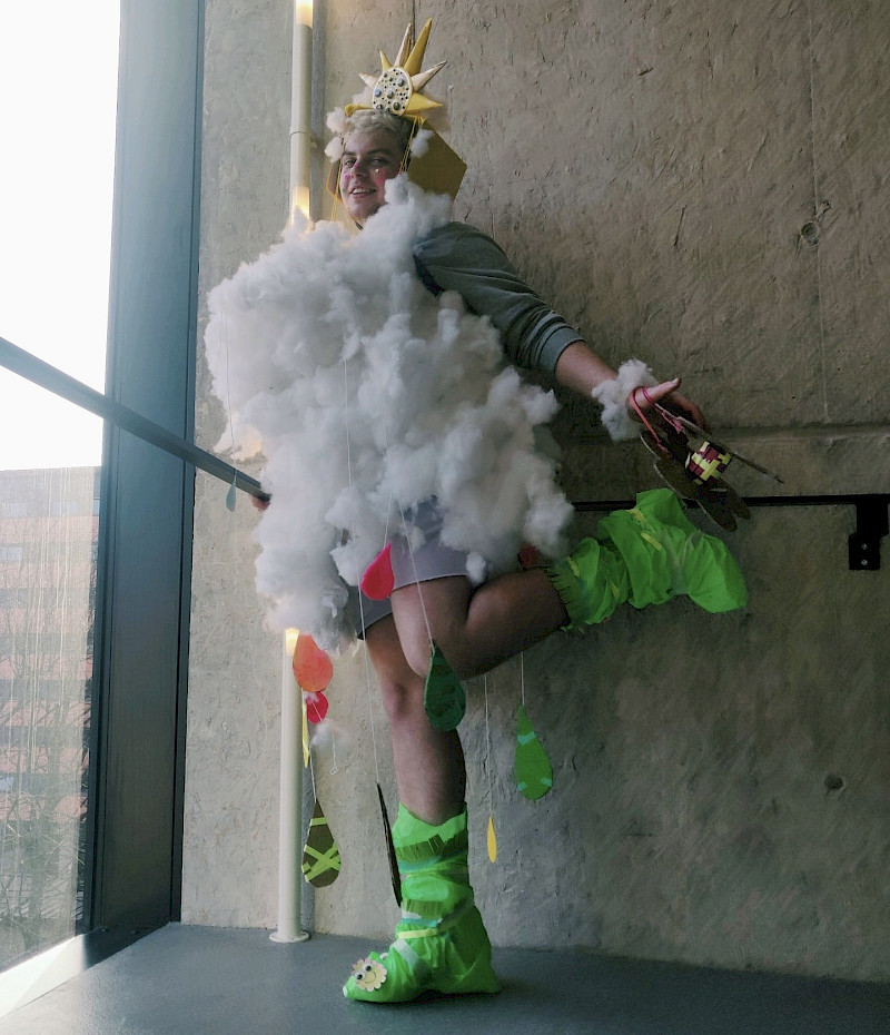 Just a funny photo I wanted to include of the day I did a runway walk as a neon cloud. Just a funny photo I wanted to include of the day I did a runway walk as a neon cloud.