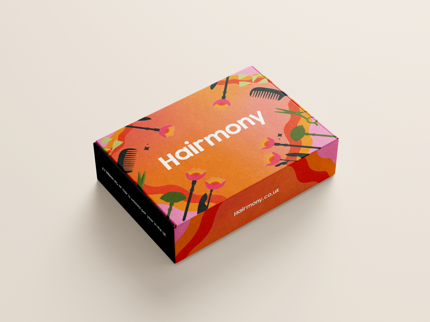 Hairmony is a hair repurpose company, in which hair salons will receive my packaging to put old hair extensions and hair cut offs into it. Customers will then send it back to my company and I will turn the old hair into wigs for charities, cosmetic brushes, and new hair extensions to buy or salons to sell back in their shops. Hairmony is a hair repurpose company, in which hair salons will receive my packaging to put old hair extensions and hair cut offs into it. Customers will then send it back to my company and I will turn the old hair into wigs for charities, cosmetic brushes, and new hair extensions to buy or salons to sell back in their shops.