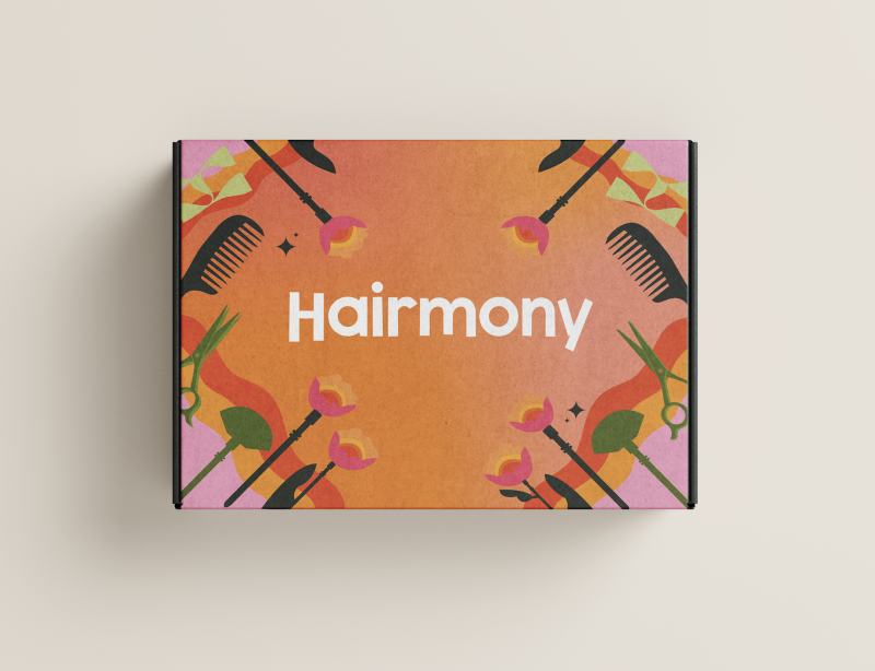 Hairmony is a hair repurpose company, in which hair salons will receive my packaging to put old hair extensions and hair cut offs into it. Customers will then send it back to my company and I will turn the old hair into wigs for charities, cosmetic brushes, and new hair extensions to buy or salons to sell back in their shops. Hairmony is a hair repurpose company, in which hair salons will receive my packaging to put old hair extensions and hair cut offs into it. Customers will then send it back to my company and I will turn the old hair into wigs for charities, cosmetic brushes, and new hair extensions to buy or salons to sell back in their shops.