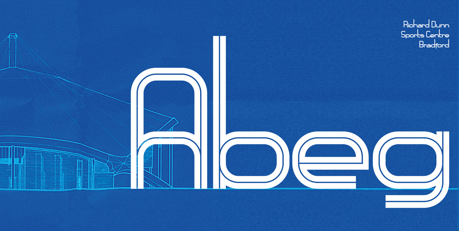 A typeface designed to celebrate the unloved 1970s Richard Dunn Sports Centre in Bradford. Its structure is led by the unusual roof structure and truss arrangements of the building. A typeface designed to celebrate the unloved 1970s Richard Dunn Sports Centre in Bradford. Its structure is led by the unusual roof structure and truss arrangements of the building.